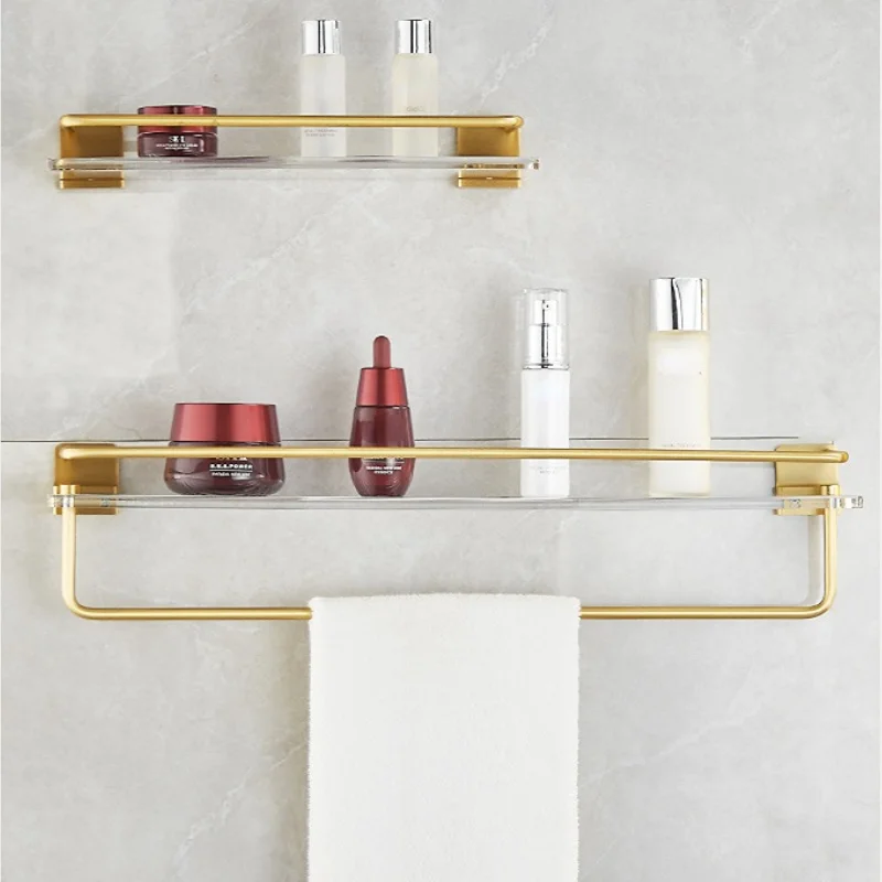 Invisible' Bathroom Organizer Wall Mounted or Free-Standing Luxury  Bathroom Decor. 15” Clear Acrylic Bathroom Shelf with 3 Sections for  Toiletries
