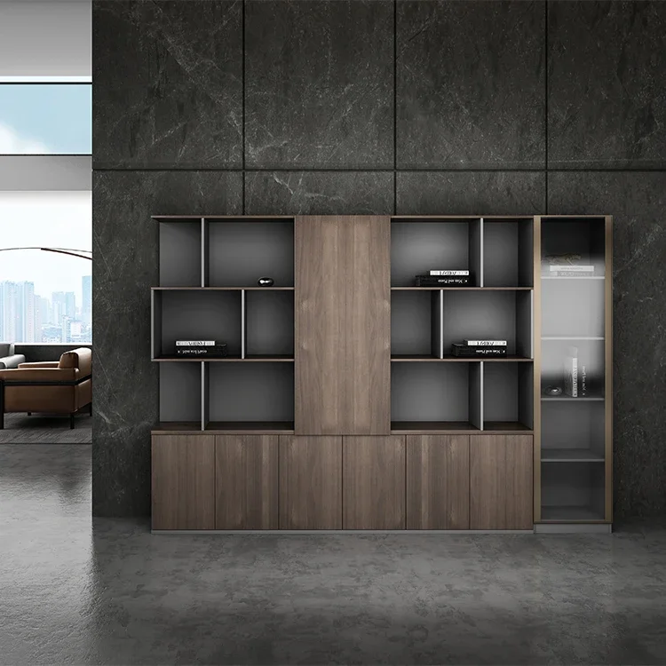 New Office Floor File  Data Cabinet Wooden Bookcase File Cbinet Storage Cabinet Background Cabinet wooden floor pc