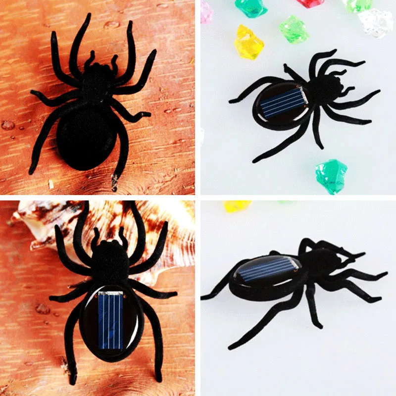 Solar Spider Insects Cockroaches Grasshopper Small Sports Car Toys Novelty Technology Small Invention Funny Moving Solar Toys