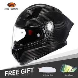 Cascos Certified DOT Safety Full Face Motorcycle Helmet Cyril 2024 New Man Lightweight Bright Visor Moto Accessories Helmets