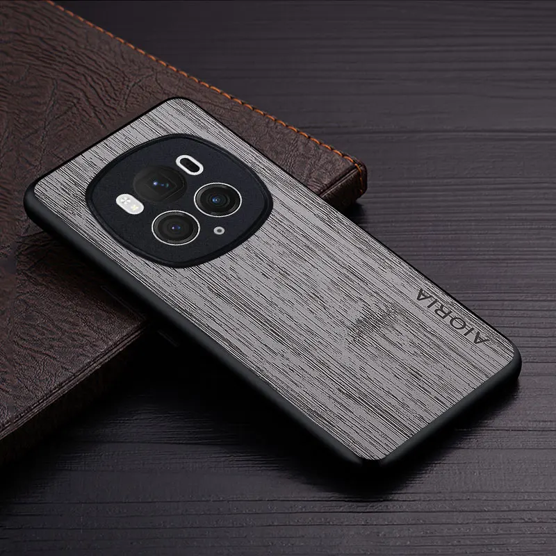 Luxury Bamboo Wood Pattern Leather Case Cover