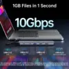 SSK USB C Dock 10Gbps USB C Hub 10Gbps 8K Dual HDMI Ethernet PD100W Thunderbolt Laptop USB Splitter For Macbook PC Accessories 2