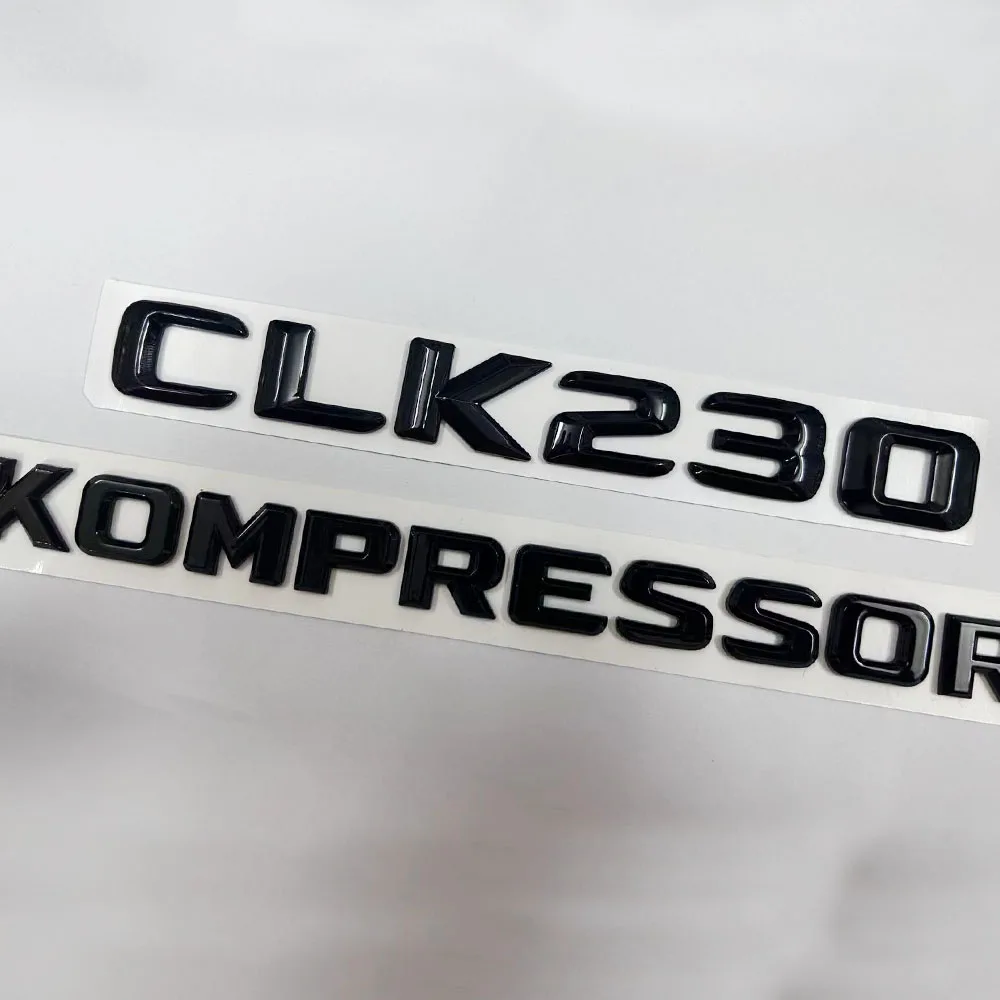 Per Mercedes Benz Clk230 Kompressor Logo Lettering Car Decorare Emblema Clk230 Kompressor Sticker Black Gloss Nuovi Accessori