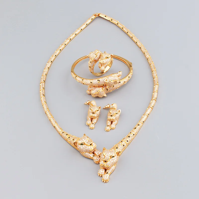 مصمم جمع نمط حلقة أقراط سوار قلادة مطعمة مكعب الزر...