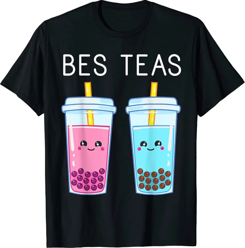New Limited Bubble Tea Boba Tapioca Pearls Milk Drink Kawaii Friend T-Shirt