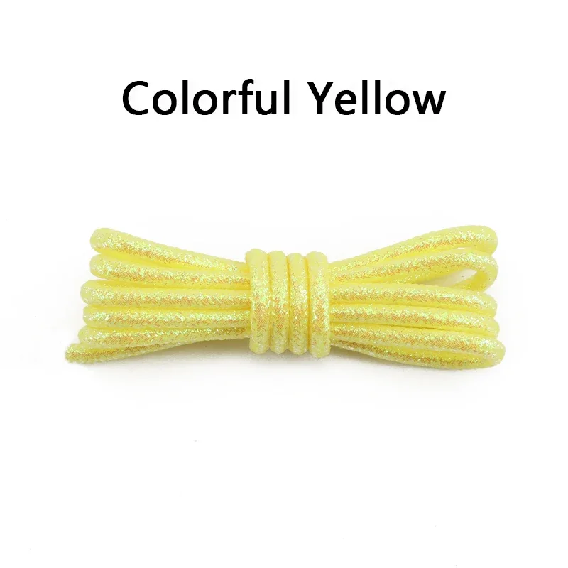 Vibrant Glitter Round Shoelaces for Trendy Sneakers and Leather Shoes