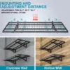 Storage Shelving Wall Mounted, 4 Pack 1.5x3.8ft, Loads 1000 lbs Heavy Duty Sturdy Shelves 3