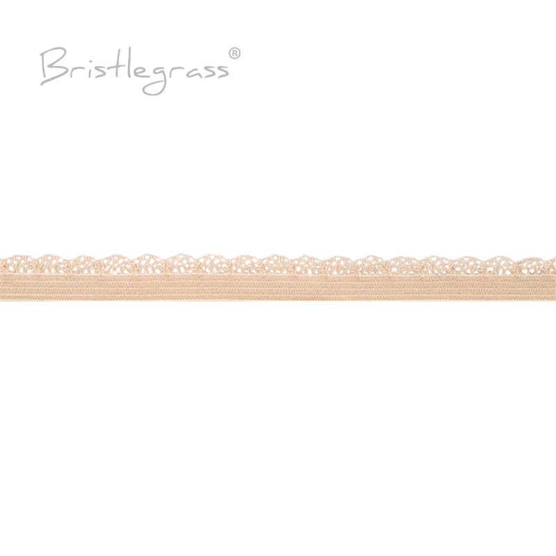 BRISTLEGRASS 2 5 10 Yard 3/8 "10mm Picot Schleife Rüschen Spitze Trim Gummi Mesh Spandex Bands Stirnband Dessous kleid Nähen Handwerk – Detail 12