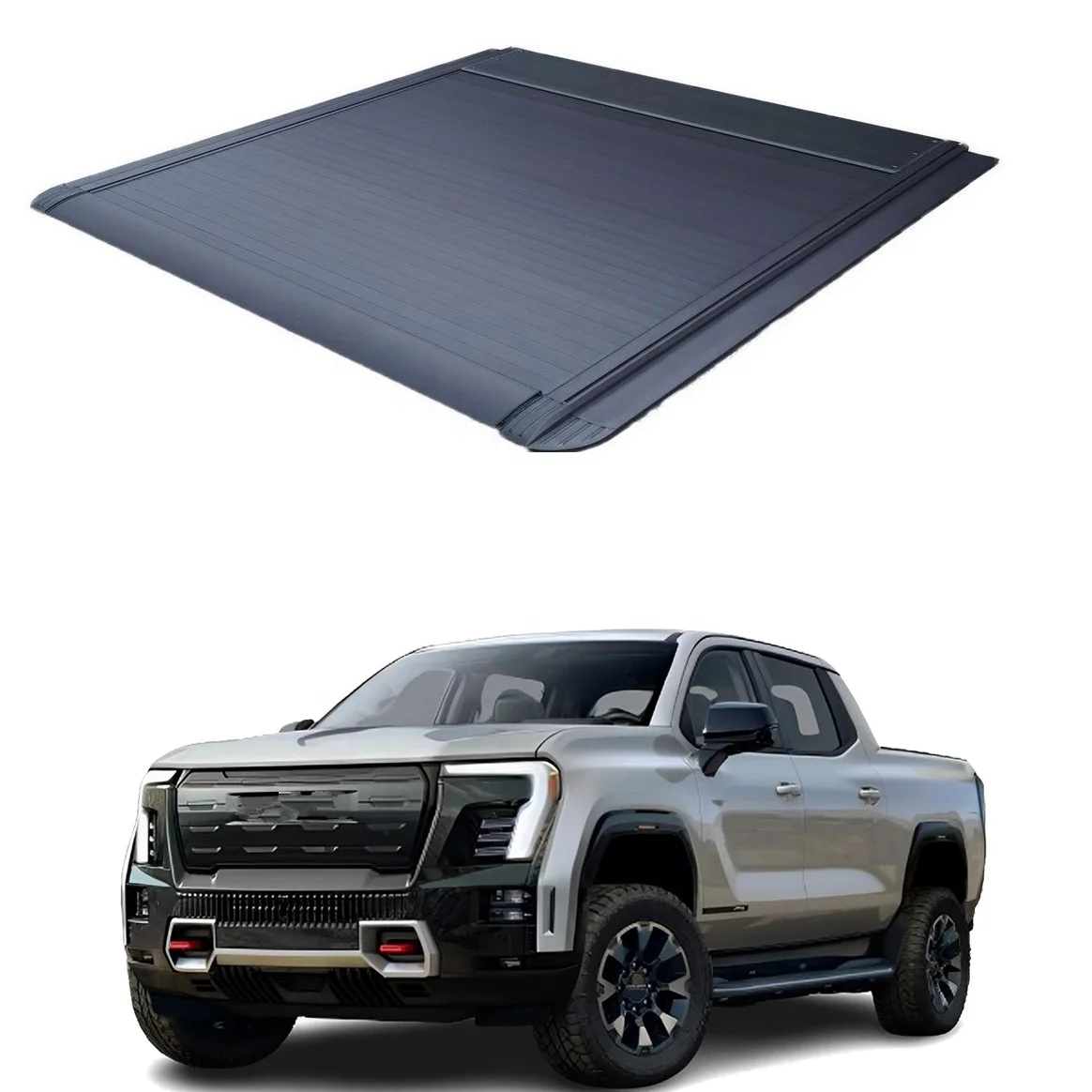

High quality hard aluminum Electric Retractable Roller lid Shutter tonneau cover for GMC canyon Ford F150 RMA Toyota Hilux