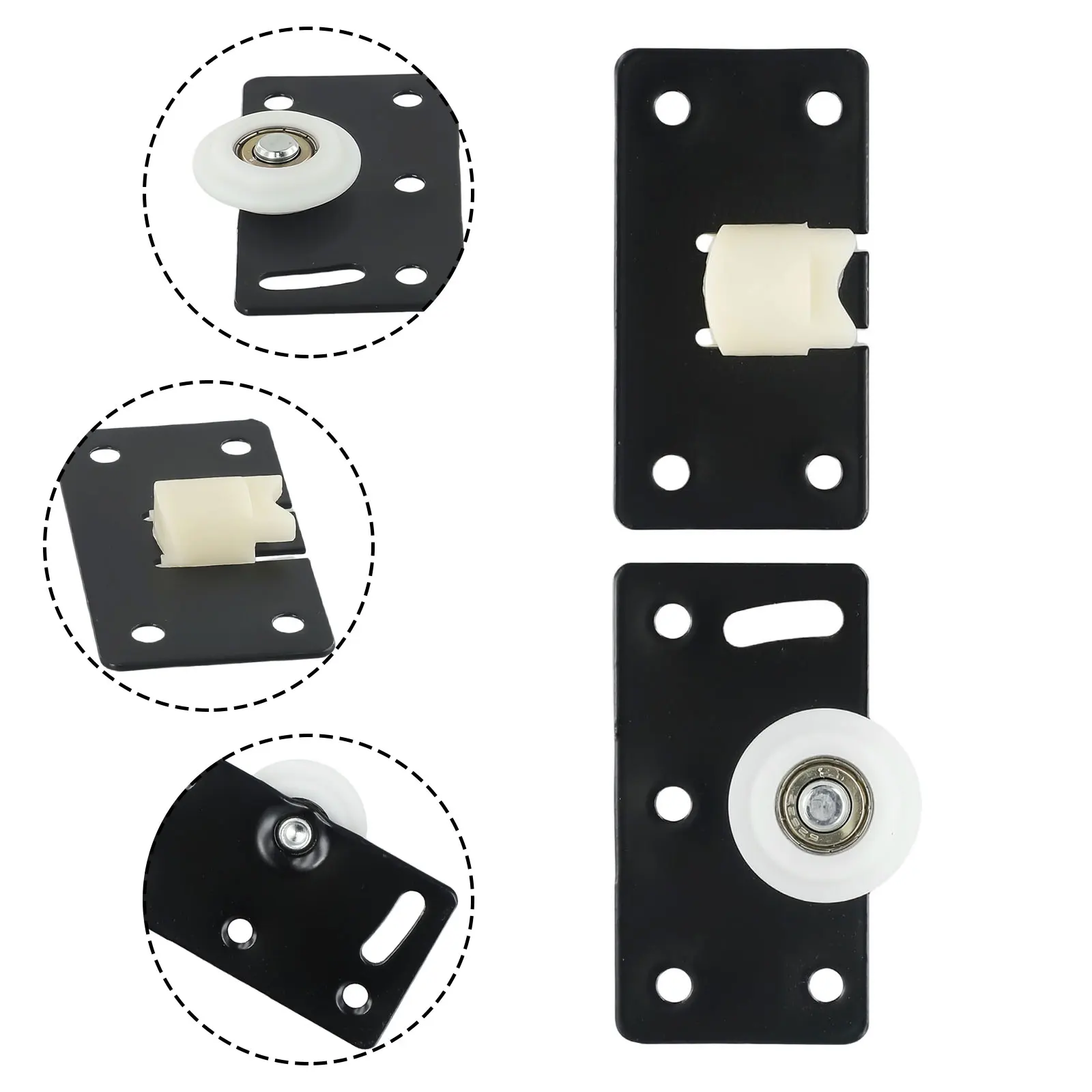 

Adjustable Sliding Door Roller for Wardrobe Cupboard Durable Nylon Wheel Silent Operation Self cleaning Function