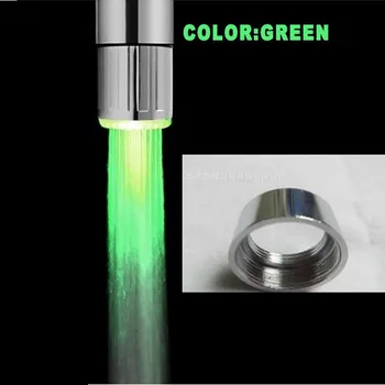 LED อุณหภูมิ 3 สี Light-up ก๊อกน้ําห้องครัวห้องน้ํา Glow Water Saving ก๊อกน้ํา Aerator Tap หัวฉีดฝักบัว 9