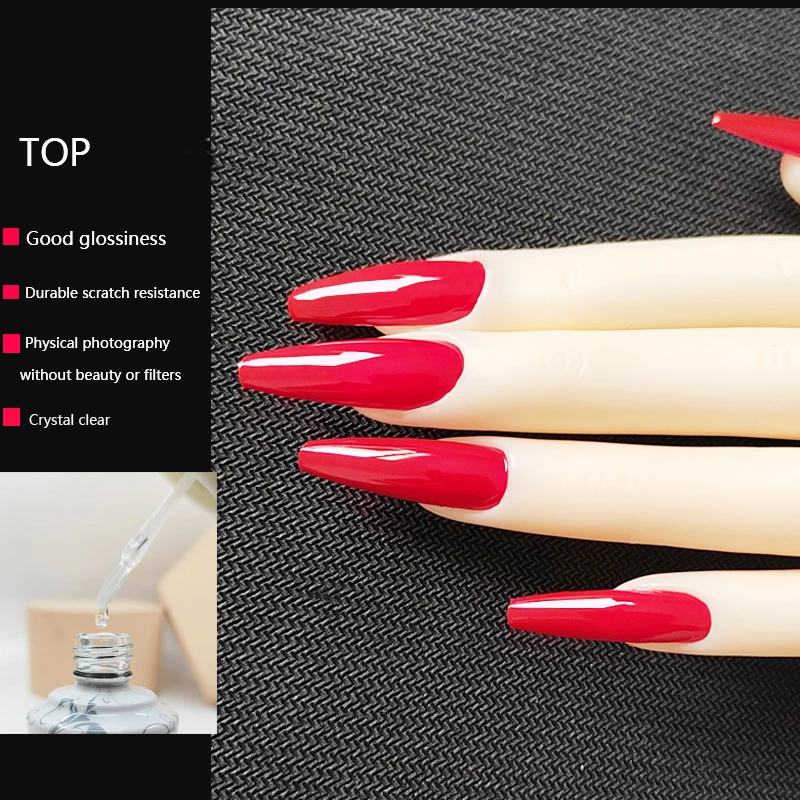 Super Bright Wash Free Top And Base Coat Glue 2 Pcs Gel Varnish Set Manicure Durable Firm Glue UV Gel Nail Polish nail art set nail top coat