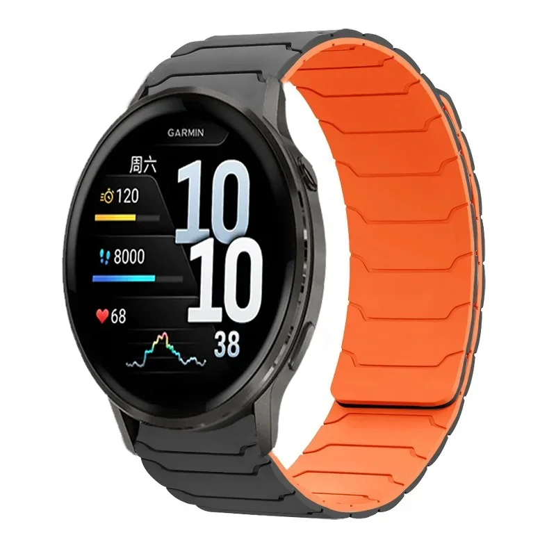Sports Silicone Strap, Magnetic Bracelet, 20mm 22mm Band