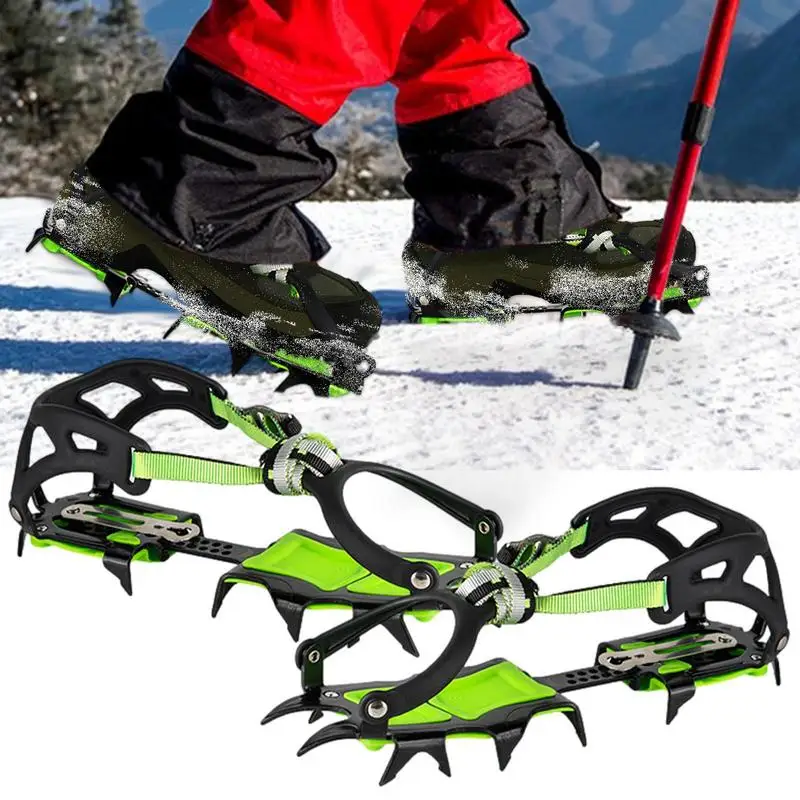 

Climbing Crampons High-Density Manganese Steel Outdoor Ski Crampons Snow Walking Adventure Crampons For Complex Outdoor