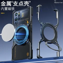 Custodia posteriore con caricabatterie wireless e supporto rotante in metallo a 360°