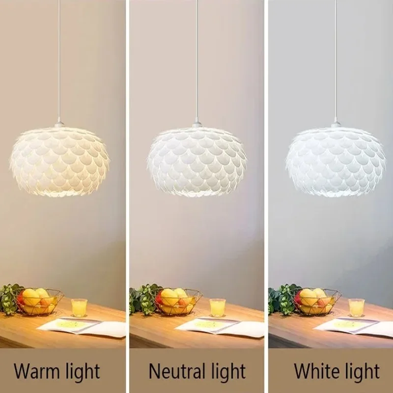 قلادة LED مصباح موازين السمك الإبداعية 3-لون تغيير...