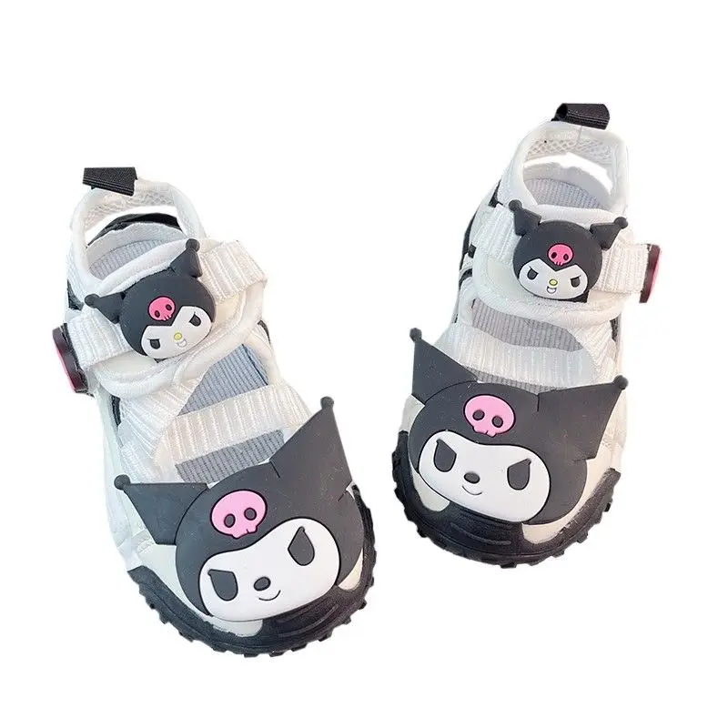 

Sanrio Hellokitty Mymelody Kuromi Cinnamoroll Children Sports Sandals Fashion Soft Sole Bag Head Bag Foot Anti-Kick Beach Shoes