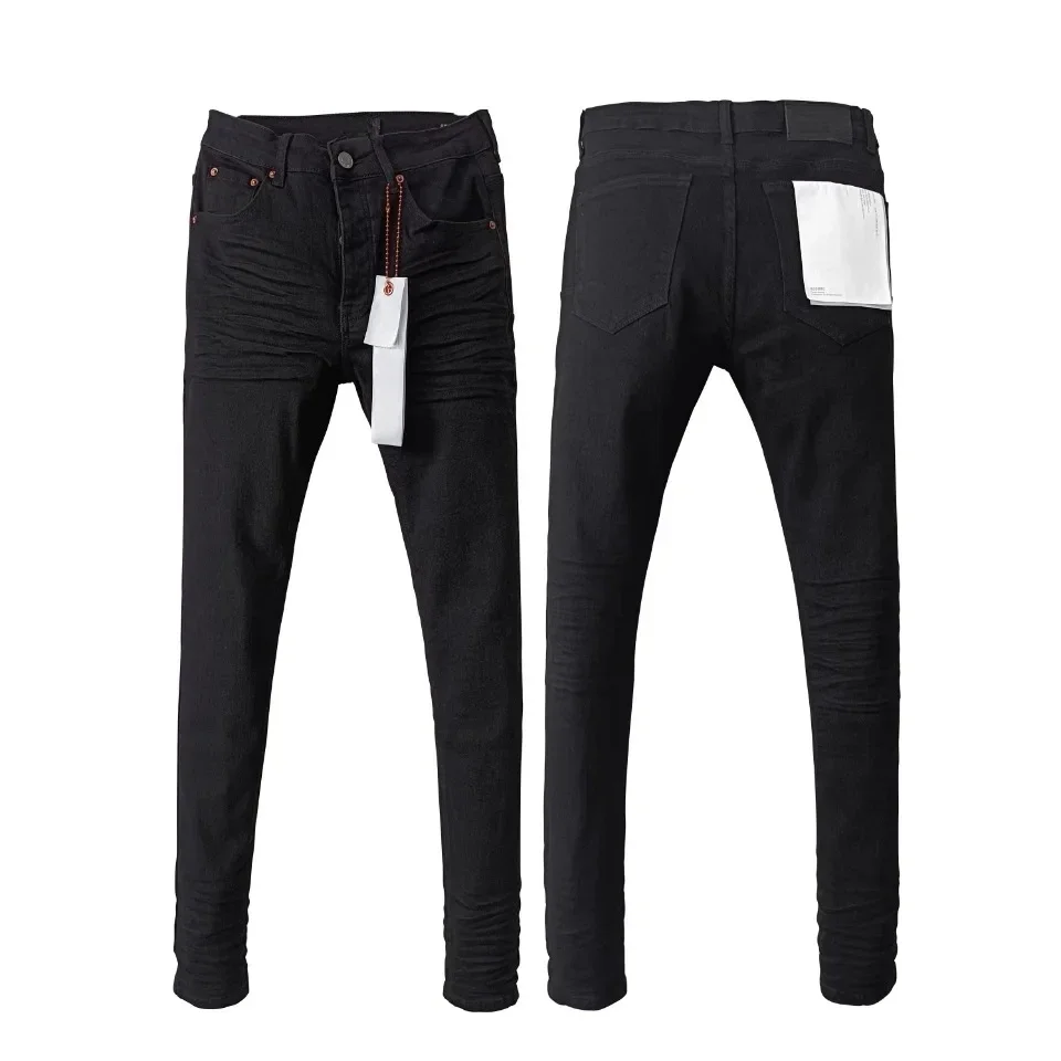 

Top quality Purple ROCA brand hipster top street vintage slashed loose edge wind men's black straight jeans pants