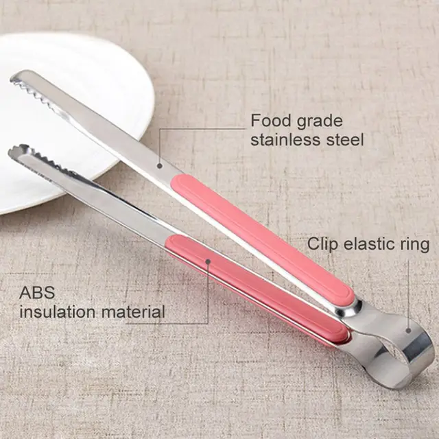 Étel Saláta Rozsdamentes Acél Konyhai Tartozékok Grill Klip Pirítós Bilincs Tong Bbq Steak Klipek - Image 5