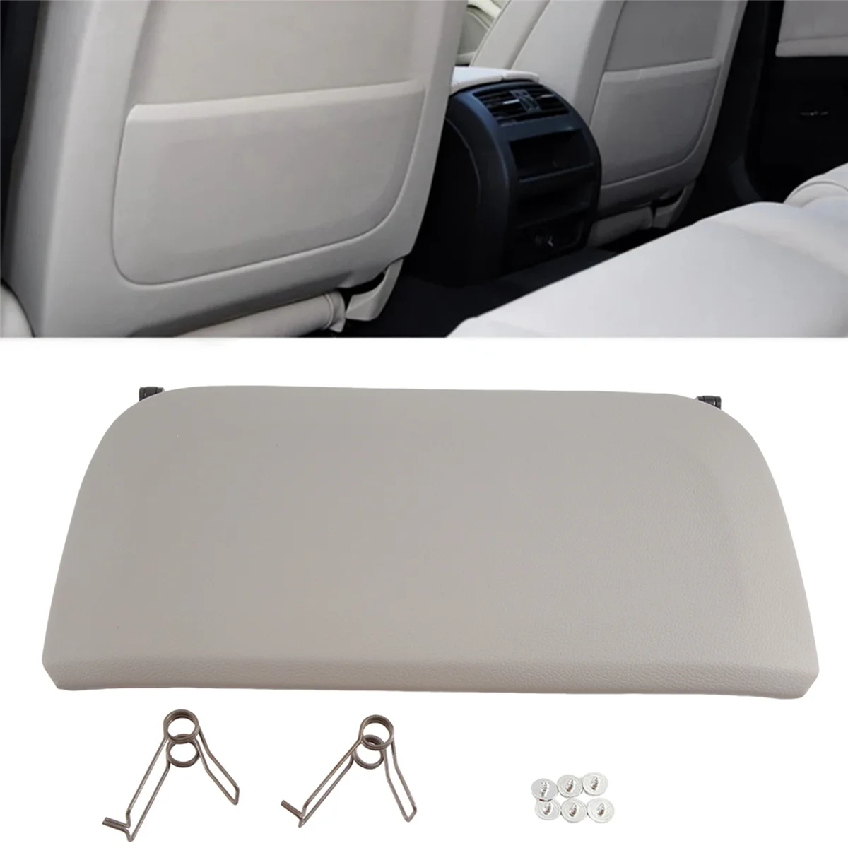 

Car Grey Seat Back Panel Backrest Storage Pocket Cover for BMW 7 Series 5 Series GT F07 09-13 52109173668