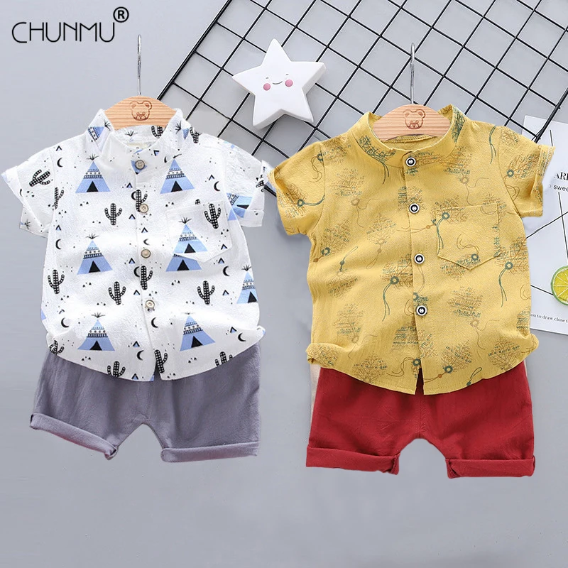 Fashion Baby Boy's Suit Summer Casual Clothes Set Top Shorts 2PCS Baby Clothing Set for Boys Infant Suits Kids Clothes