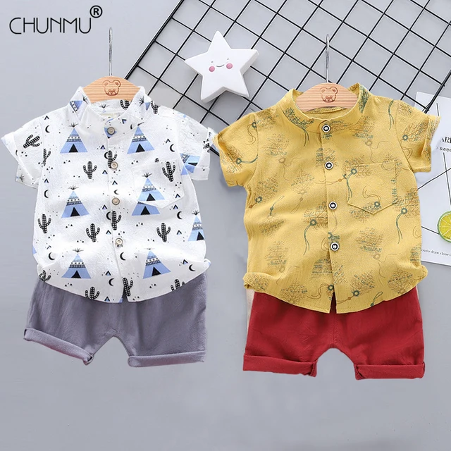 Fashion Baby Boy's Suit Summer Casual Clothes Set Top Shorts 2PCS Baby Clothing Set for Boys Infant Suits Kids Clothes 1