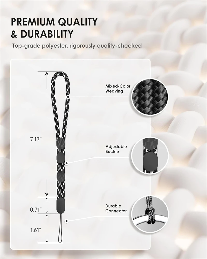 5PCS 카메라 손목 스트랩 걸이형 낙하 방지 로프 (, 리코 GR2 GR3, ZV1, 캐논 G7X, DJI, 후지 SLR 싱글 랜야드 액세서리)