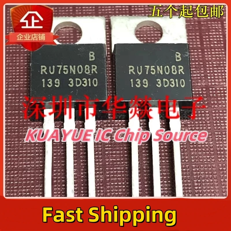 10PCS-30PCS RU75N08R TO-220 75V 80A Fast Shipping รับประกันคุณภาพ 1