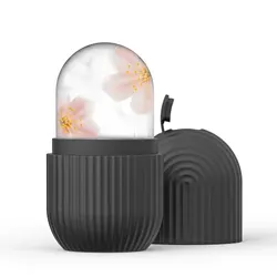Silicone Ice Ball Face & Eye Massager for Skin Care and Acne Reduction (Balck)