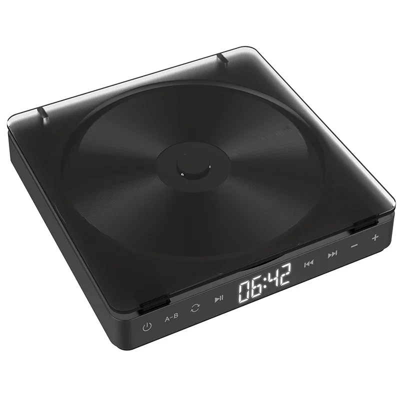 Portable CD Player Double Headphone Version Contact Button Reproductor CD Walkman Rechargeable LCD Display Support U disk Palyer