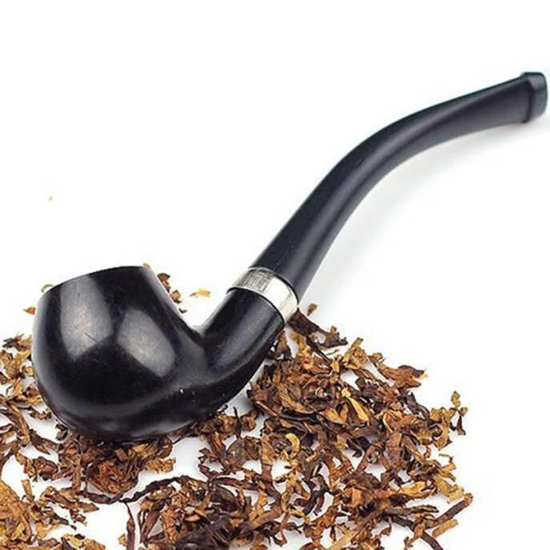 Black Wood Curved Vintage Tobacco Pipe tobacco pipe tobacco smoking accessories smoking accessories smoking pipe herb smoking pipe 110mm Household Merchandises Smoking Accessories Cigar Cigarette Pipes