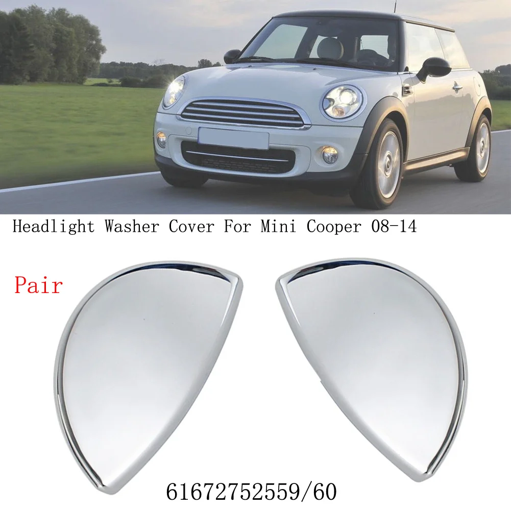 전면 왼쪽 오른쪽 와셔 커버 헤드 라이트 2008-2014 2pcs 61672752560 :61672752559 MINI Cooper 용 새 플라스틱