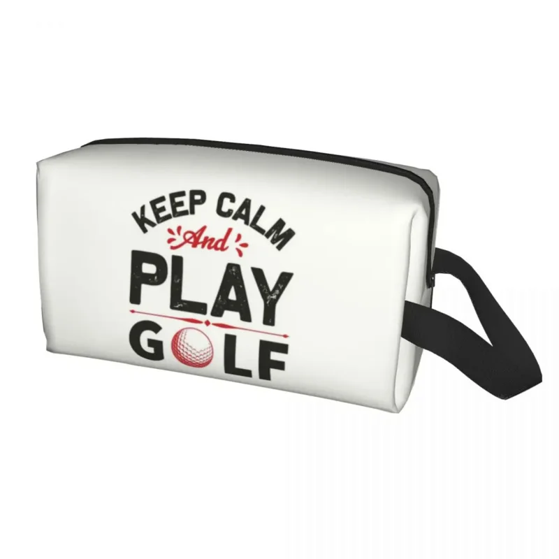 

Дорожная косметичка для гольфа Keep Calm And Play, женская косметичка для гольфа, спортивный органайзер для туалетных принадлежностей, женский набор для хранения косметики