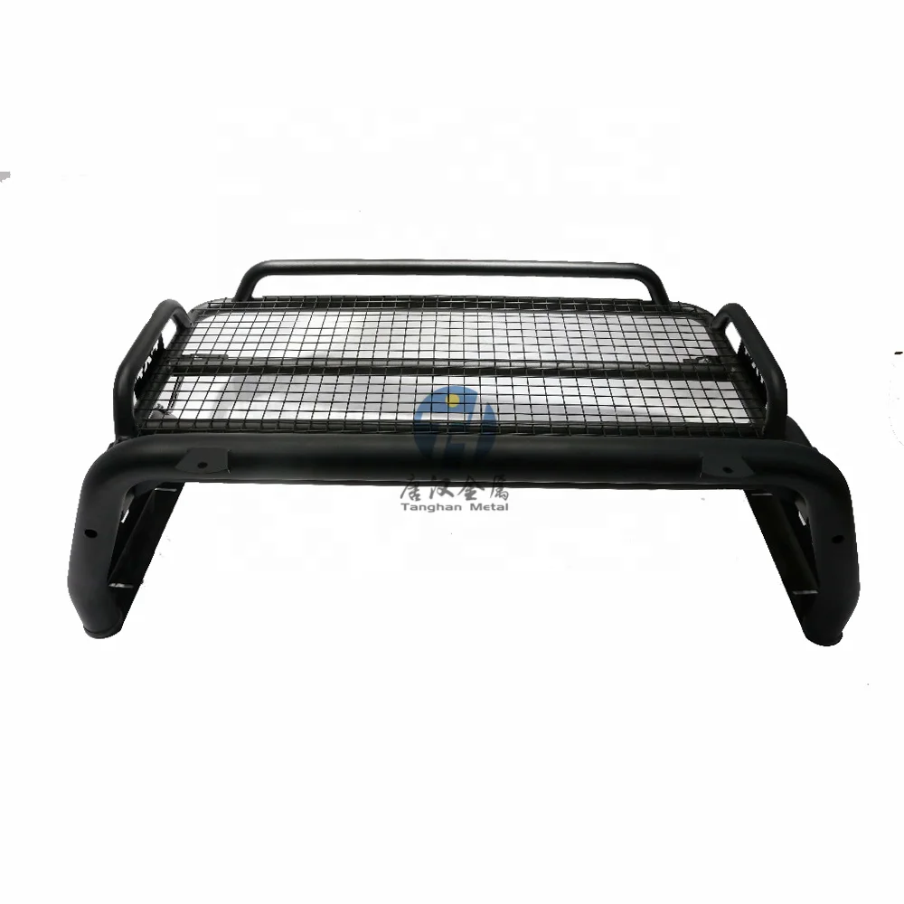 블랙 스포츠 롤바 4X4 픽업트럭 블랙 스틸 롤바 (하이럭스 레보/비고용) 루프 바스켓 포함