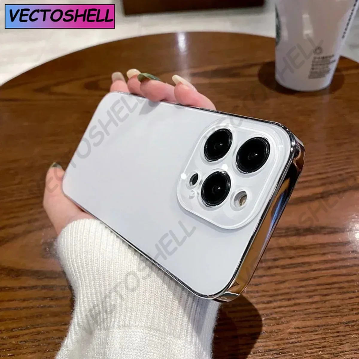 Slim Matte Plating Bumper Cover with Glass Lens Protector