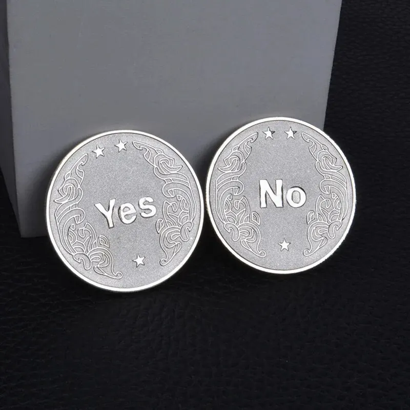 2PCS Creative Coin Collectible Great Gift Yes Or No Decision Coin Art Collection YES NO Letter Commemorative Collectible