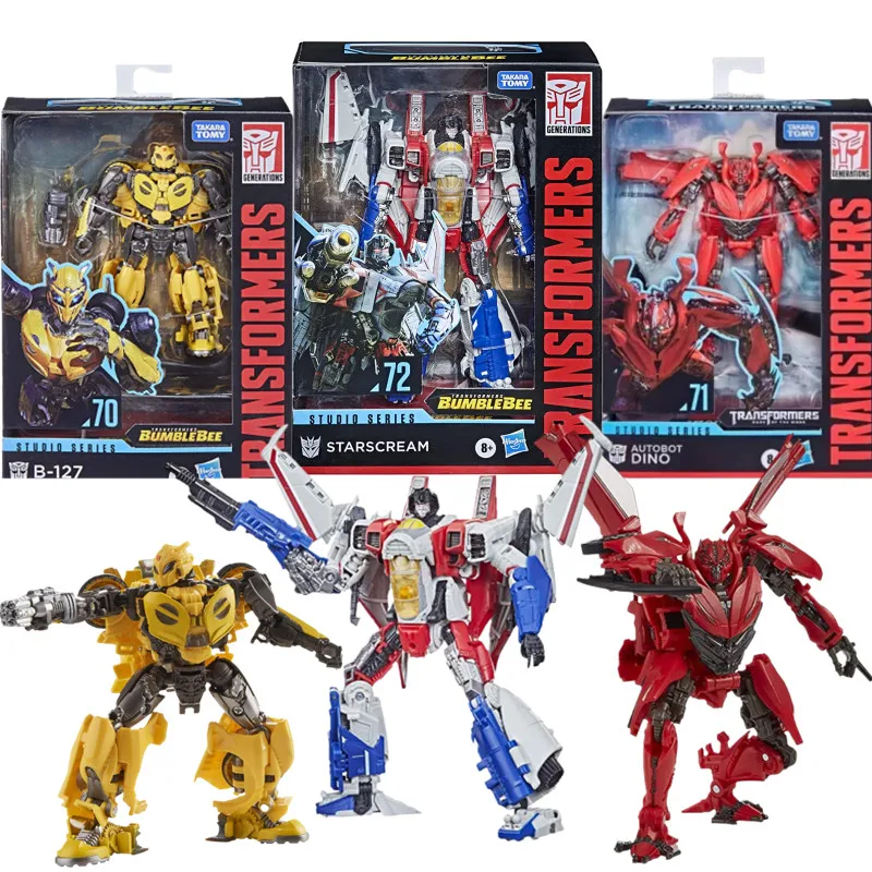

Hasbro Transformers Toys Studio Series SS70 71 Deluxe Bumblebee Dino SS72 Voyager Starscream Action Figure Model Toys Gift