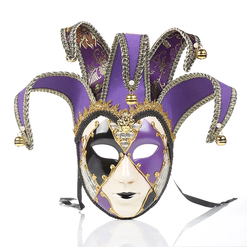Delicate Handcraft Painted Masquerade Mask Women Party Halloween Performance Venetian Style Mask Full Face Room Decorations
