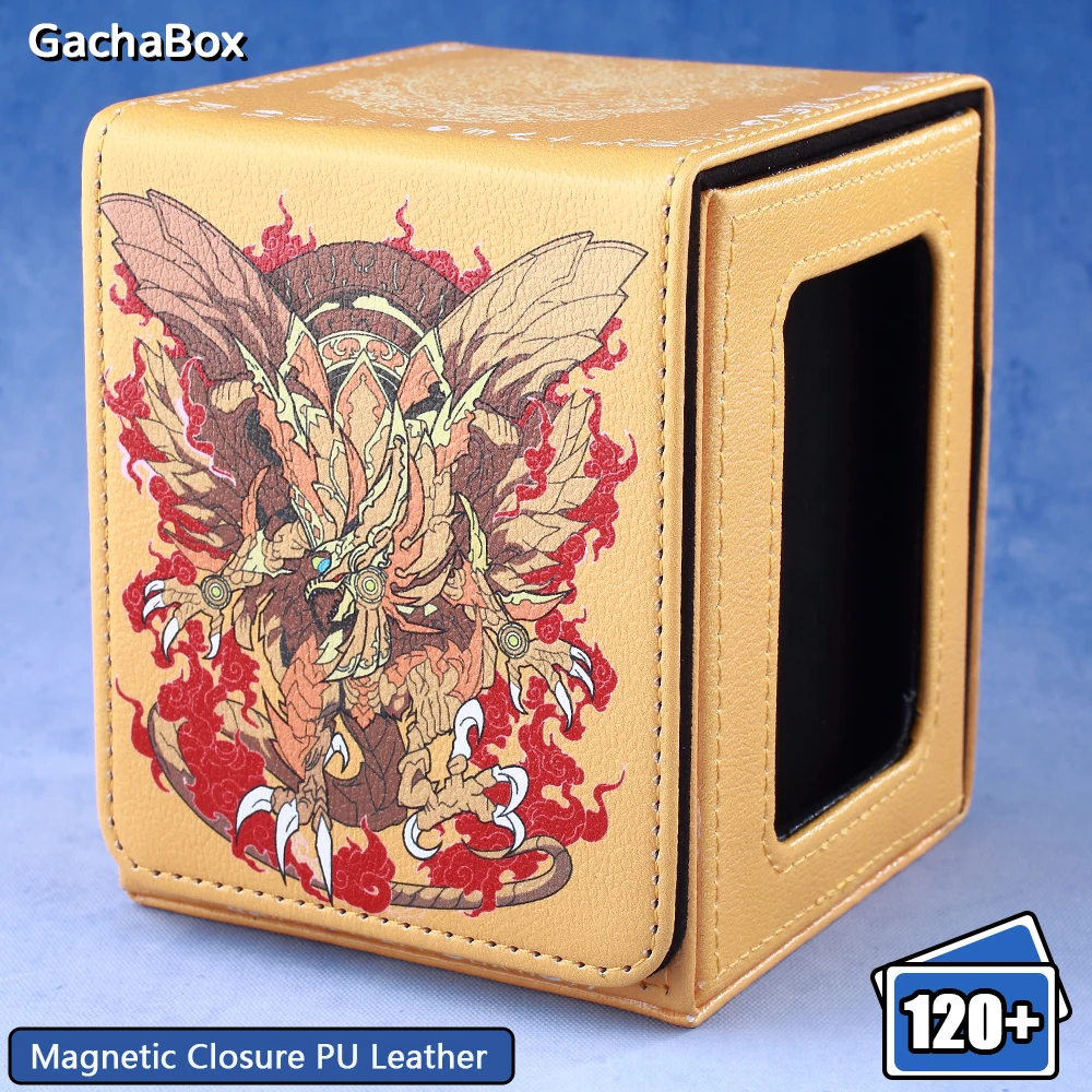 Premium PU Leather Deck Box with Display Window - 120+ Card Capacity