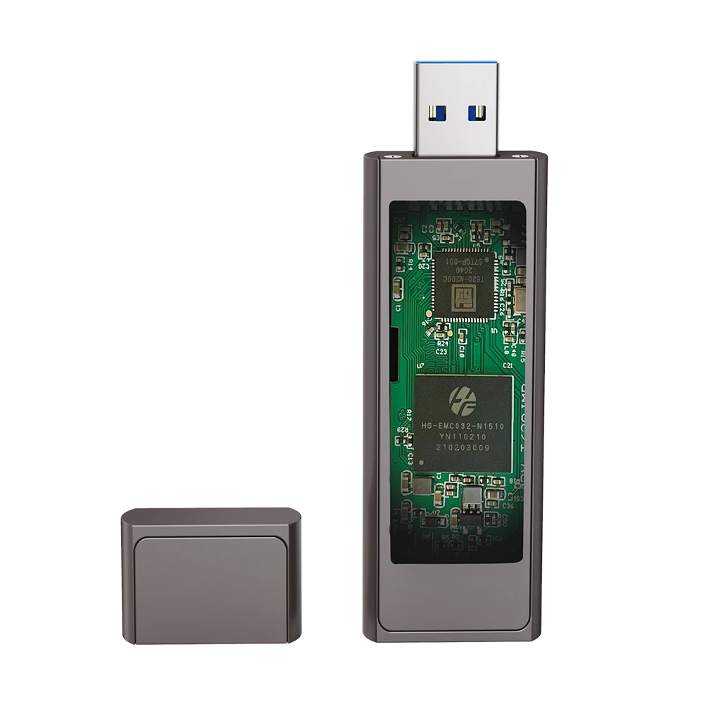 Flash Usb Criptografada Usb 3.0 128gb 256 Bit Senha Segura u Disk Suporte Reconjunto Limpar Função de Bloqueio Automático Cinza Unidade - Imagem 6