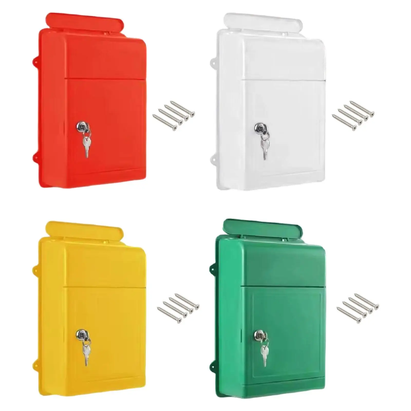 Post Box Key Book Wall Mounted Mailbox Safe Key for Outside Large Capacity Waterproof ...