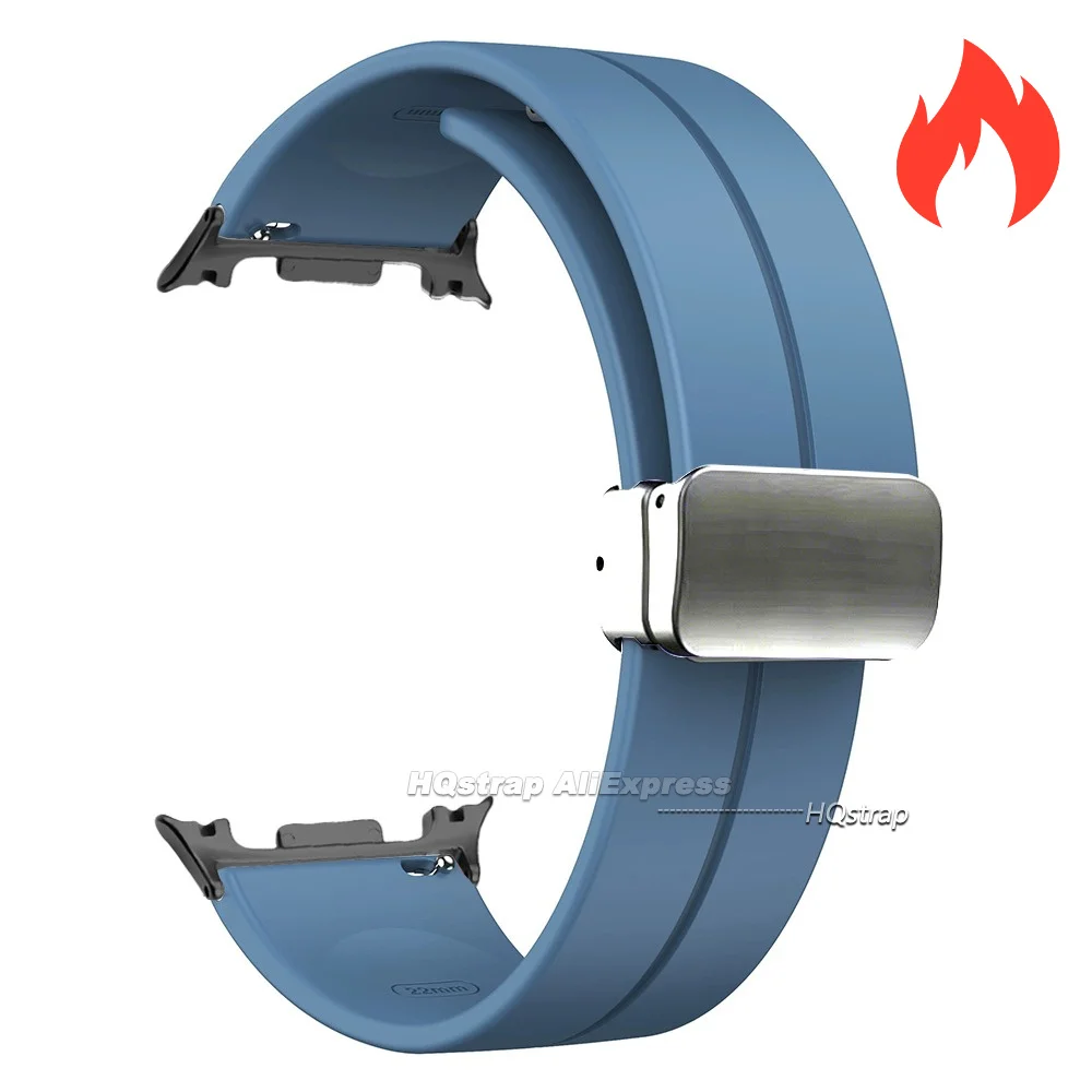 Magnetic Silicone Watch Strap with Secure Buckle - Versatile & Stylish Band
