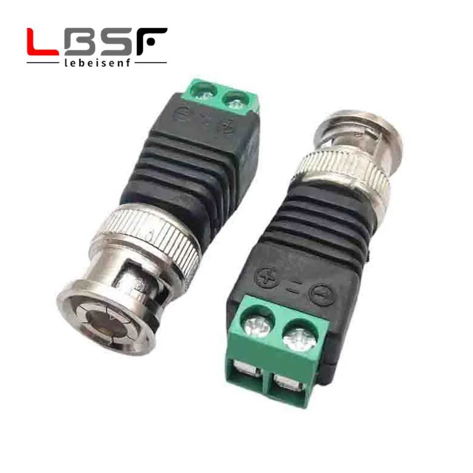 10pcsGreenBNCmaleheadrotatingterminalSurveillancevideoQ9