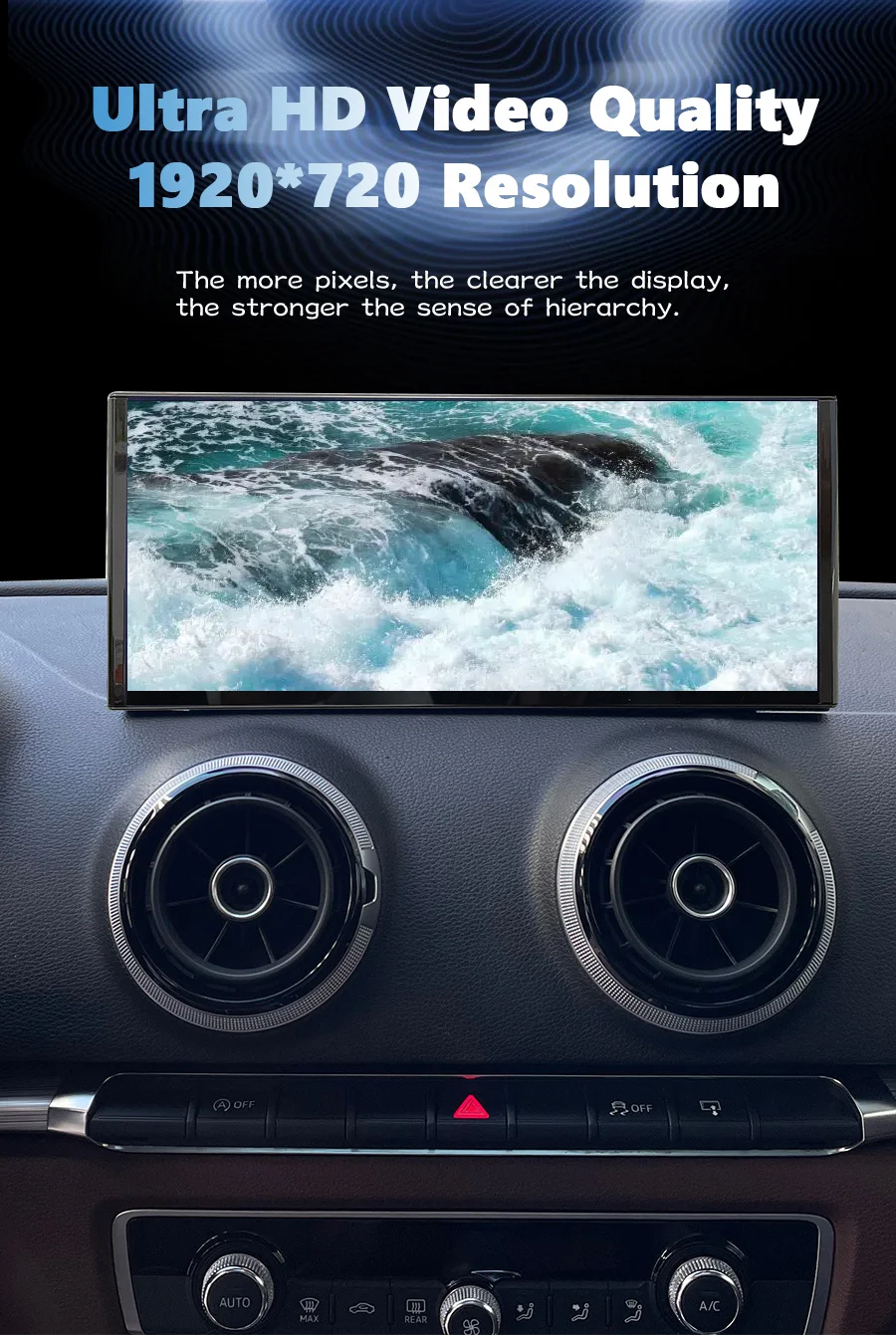 256GB Android 13 Screen Car Stereo For Audi Q5 2009-2016 WIFI 4G SIM Split Scree