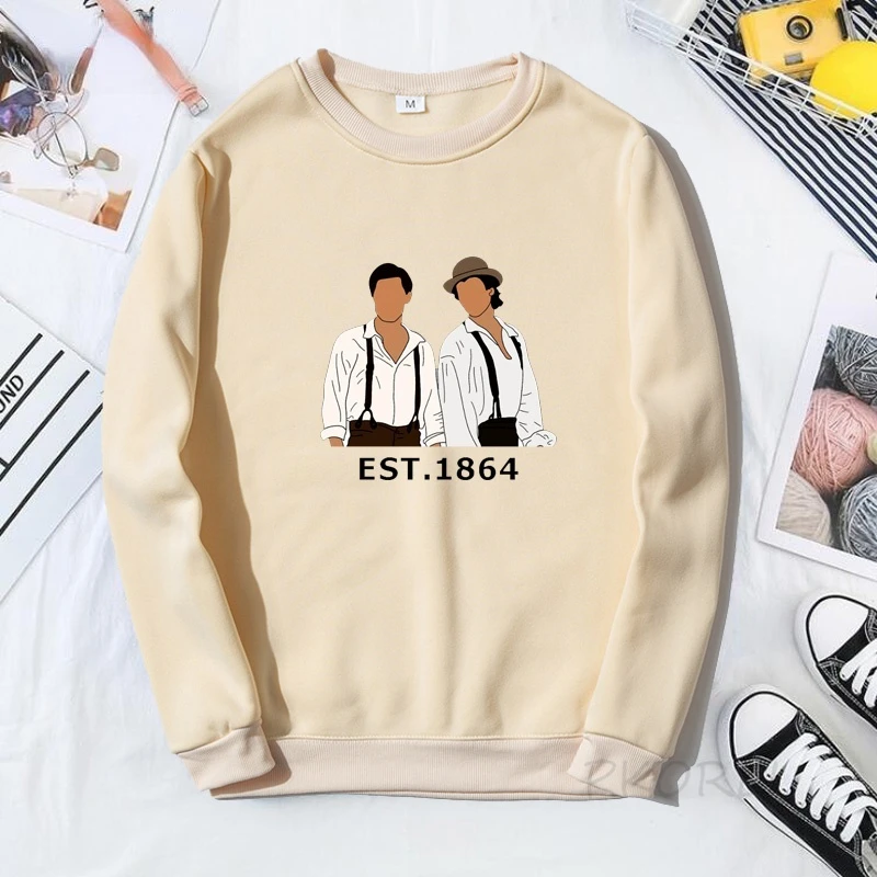 Ladies Pullover Sports Hoodie Fashion Trend Harajuku Versatile Long Sleeve Crewneck Sweater