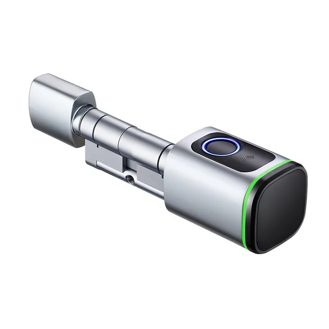 Smart Cylinder Lock With Bluetooth Fingerprint 13.56mhz IC Card Include CR123A Battery Easy Installation 3