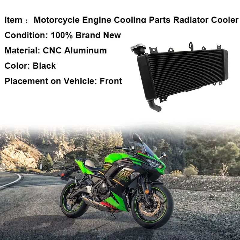 Radiateur De Refroidissement Leapiture Pour Kawasaki Z650/ER650 2017-2022 - Aluminium Haute Performance