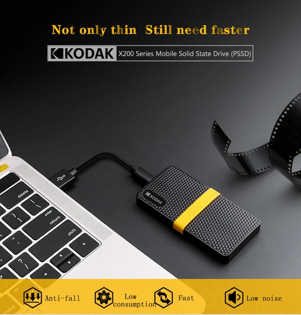 外付けハードディスク・ドライブ KODAK Portable SSD X200 2TB Amazon.com: KODAK Portable SSD X200 1TB with USB-C 3.1 Gen 2