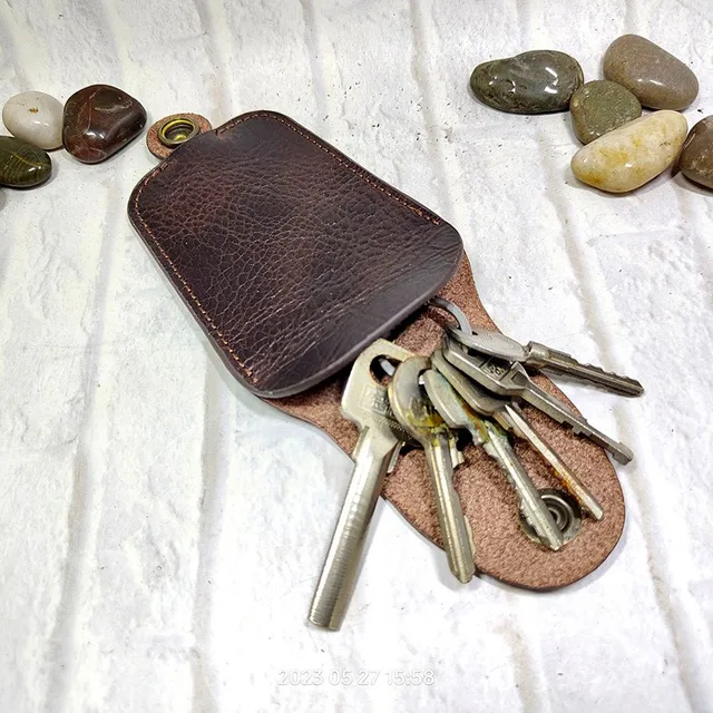 Leather Key Pouch Brown Corey - The Chesterfield Brand