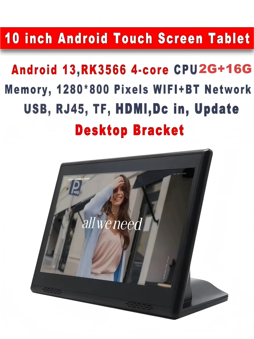 Quiosco self-service per clienti con menu a forma di L supportato da 10,1 pollici Android 14 desktop POS 4G + 32G per ristorante POS Loyverse